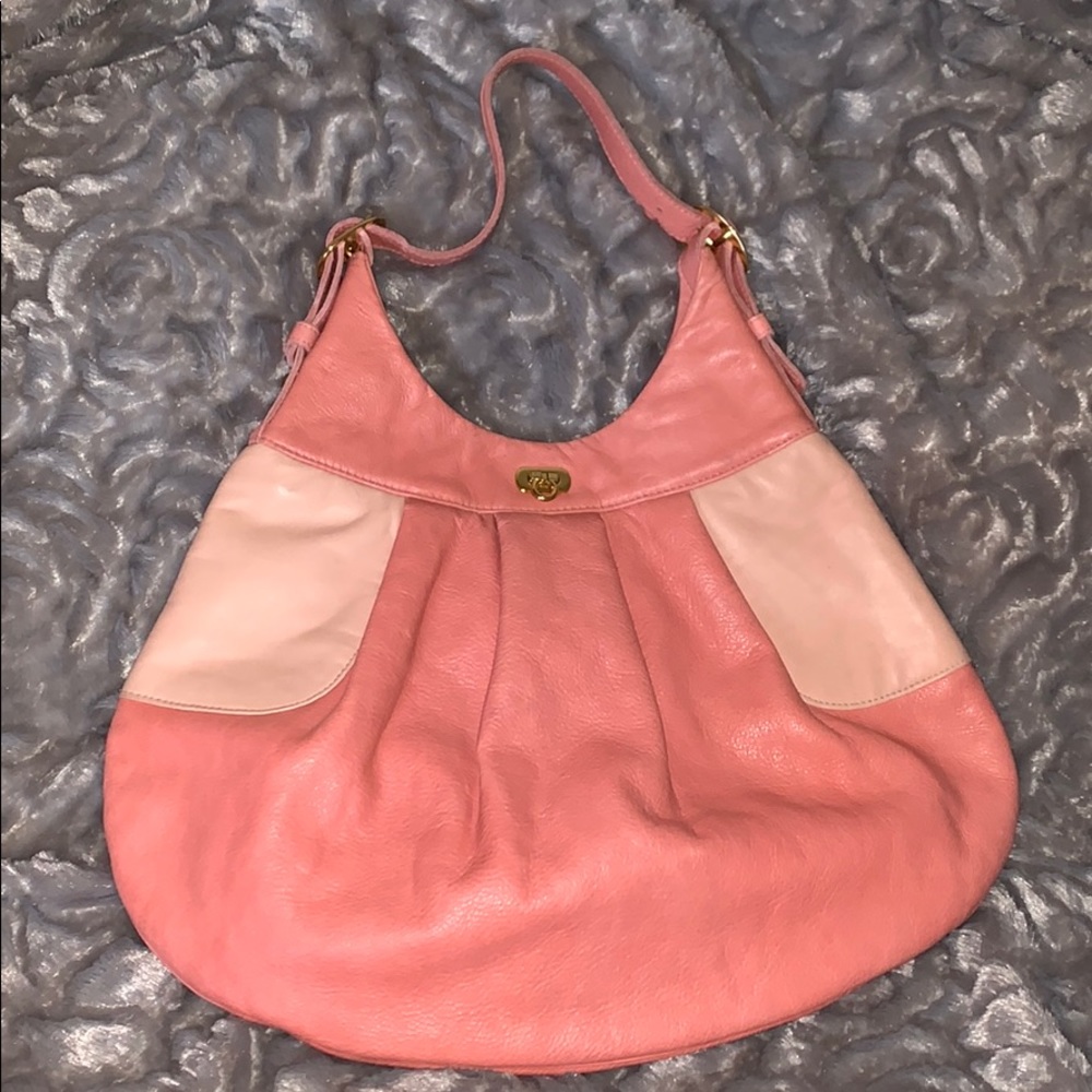 Rachel Nasvik Peachy Pink Leather Purse Bag